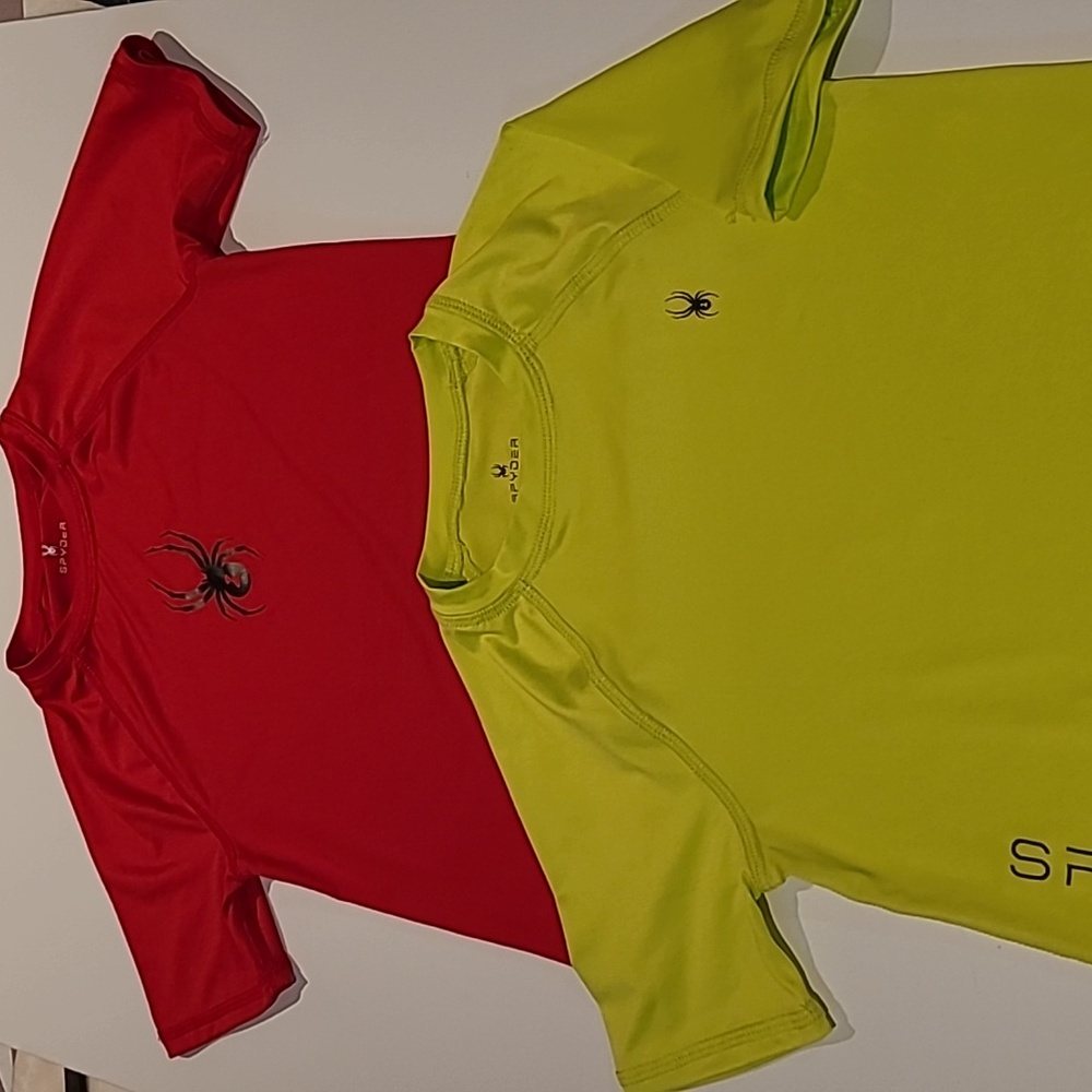 Lot of 2; Spider H2O sun shirts; Surf, Sand, Sun.  Size 6 (S)